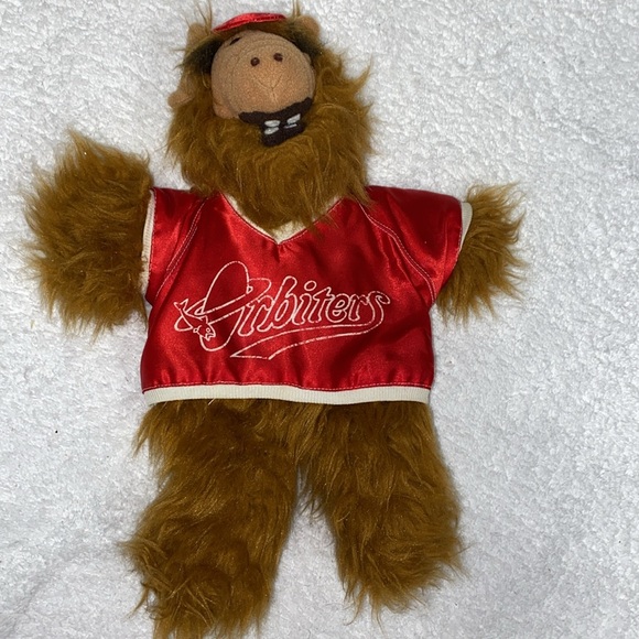 Vintage 1988 ALF Alien Plush Orbiters Baseball Hand Puppets Burger King Promo - Picture 4 of 7